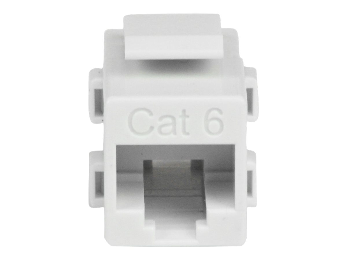 StarTech.com White Cat 6 RJ45 Keystone Jack Network Coupler F/F - RJ45 Coupler - Cat6 Coupler - F/F Cat6 Keystone Jack White Modular (C6KEYCOUPLWH)