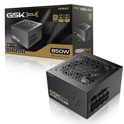 Antec 850W GSK850 V2 EC 80+ Gold Full Modular ATX3.1, Ansicht 3