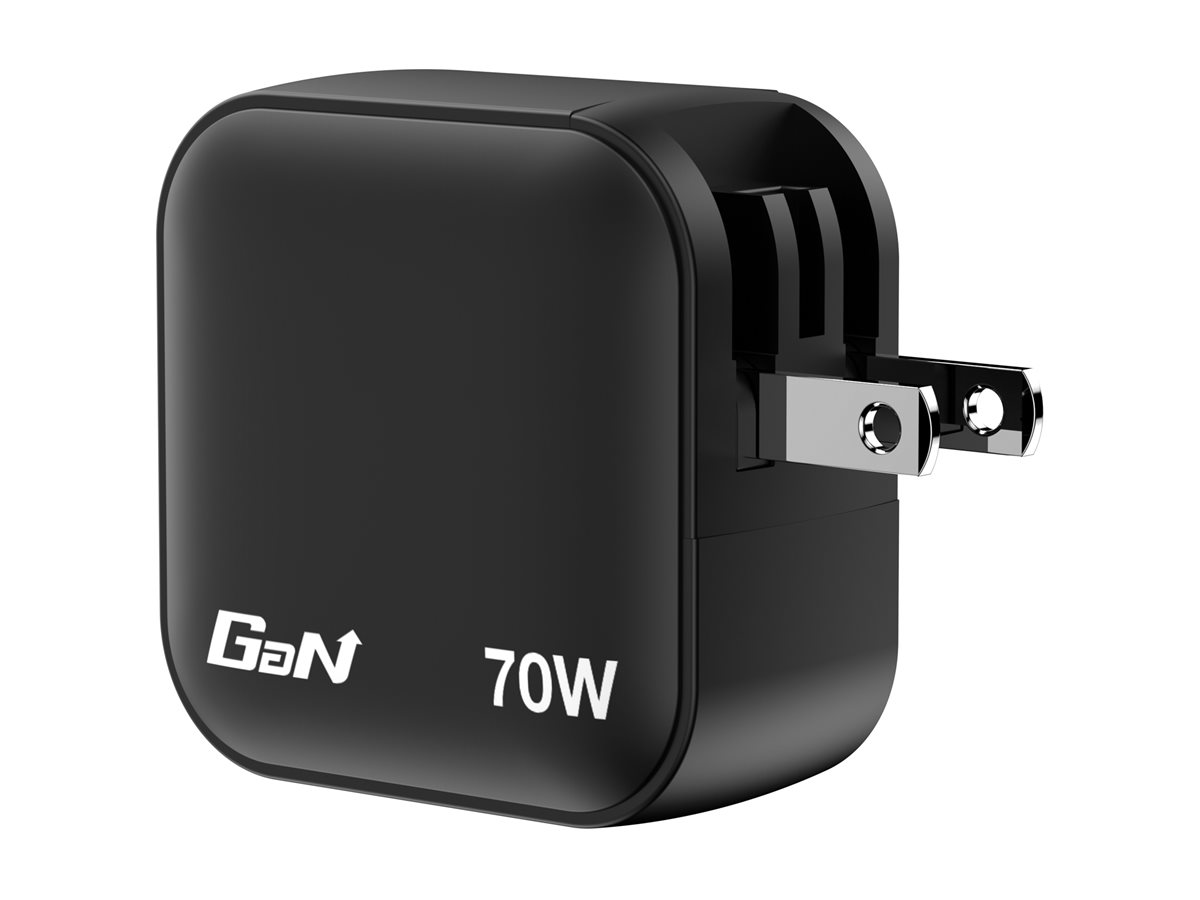 Verbatim Netzteil - GaN - 70 Watt - 5 A - PD 3.0, PD/PPS, QC 4.0 - 3 Ausgabeanschlussstellen (2 x USB-C, USB), Ansicht 5