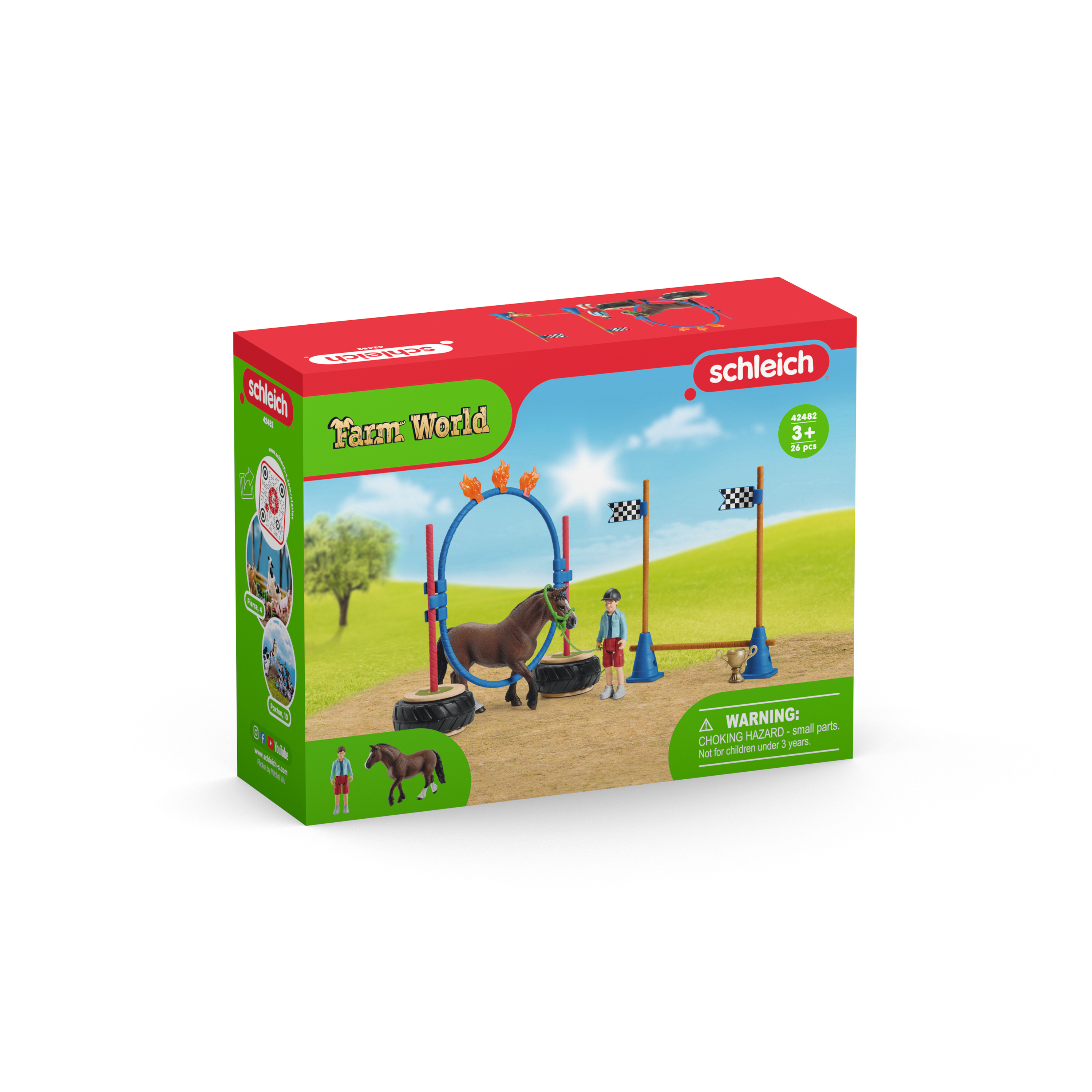 Schleich FARM WORLD Pony Agility Rennen - Farm - 3 Jahr(e) - Mehrfarbig - Kunststoff, Ansicht 2