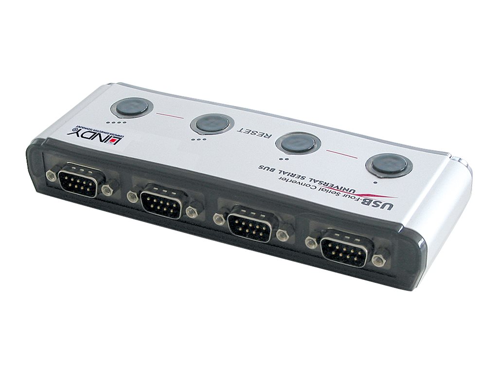 Lindy USB-Seriell-Konverter - Serieller Adapter - USB - RS-232 x 4