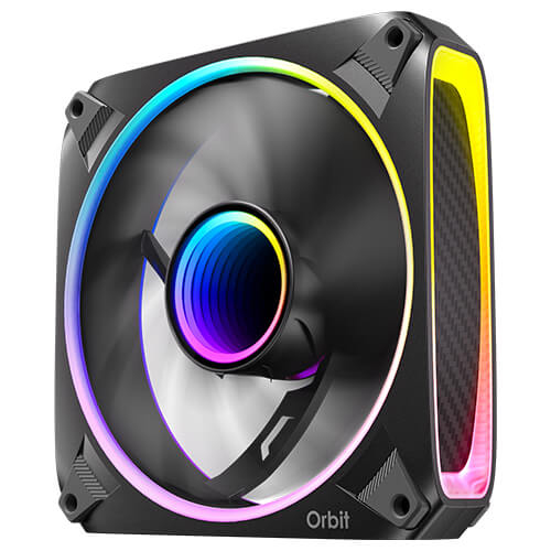 Antec Lüfter 120*120*28 Orbit 120 ARGB PWM 3Pack BK retail, Ansicht 4