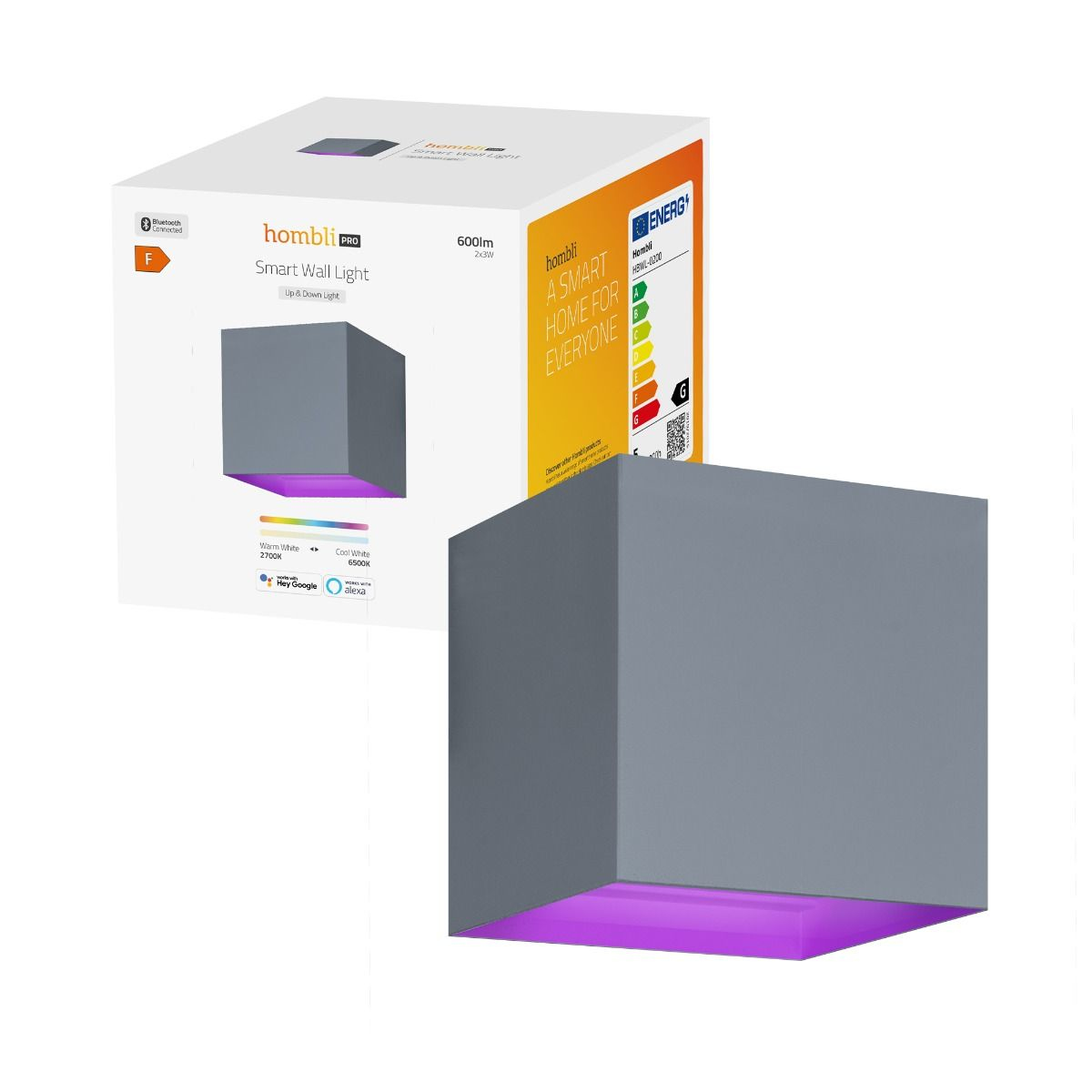 Hombli Smart Wall Light - Wandleuchte - LED - 6 W - Grau, Ansicht 2