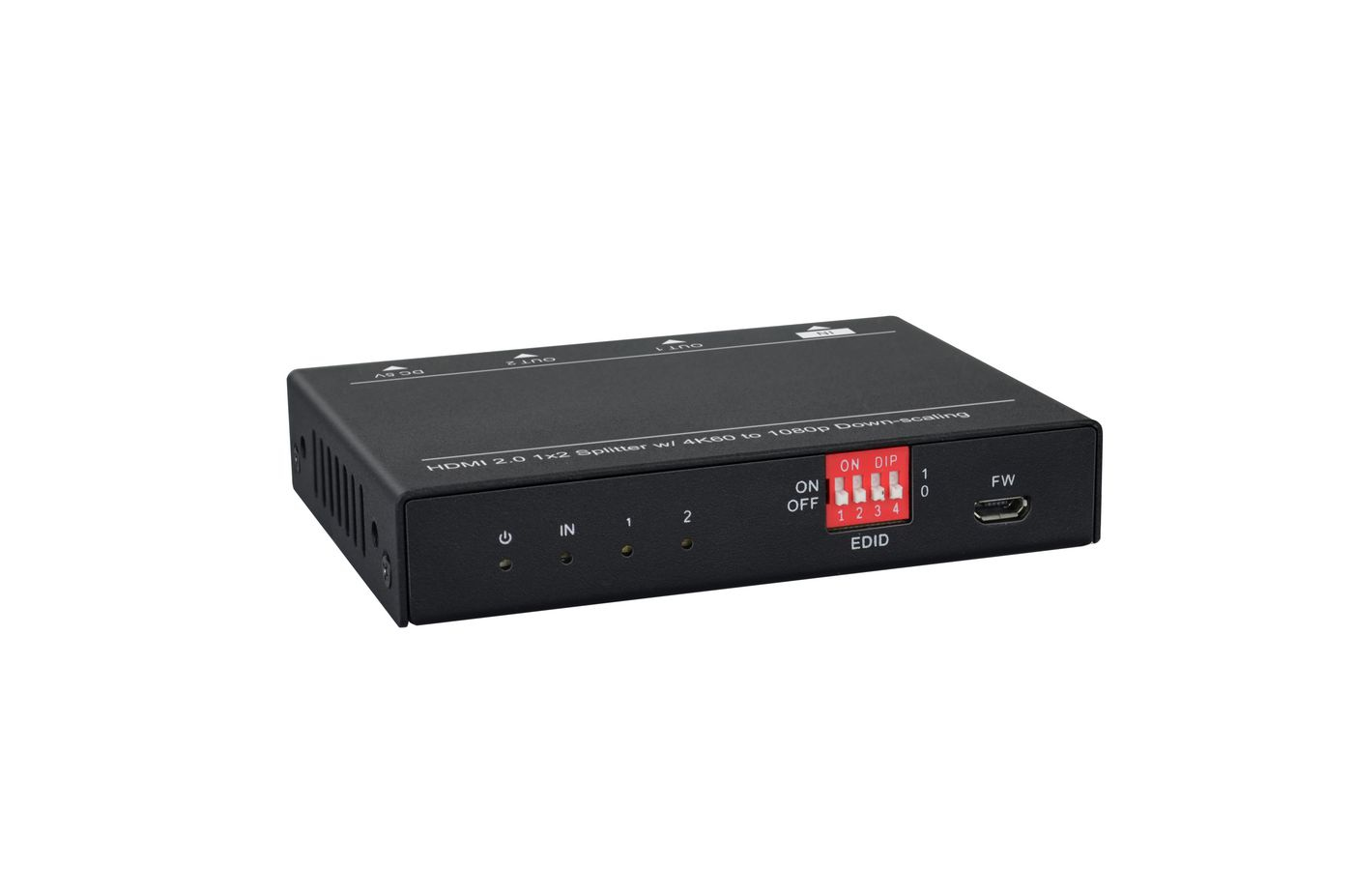 VivoLink VLHDMISP1X2 - HDMI - 2x HDMI - 1.4/2.0 - 3840 x 2160 Pixel - Schwarz - Metall, Ansicht 2