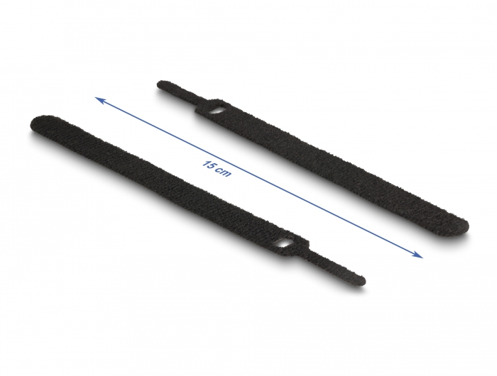 Delock 19010 - Kabelbinder mit Klettverschluss - Schwarz - 150 mm - 12 mm - 10 Stück(e), Ansicht 3