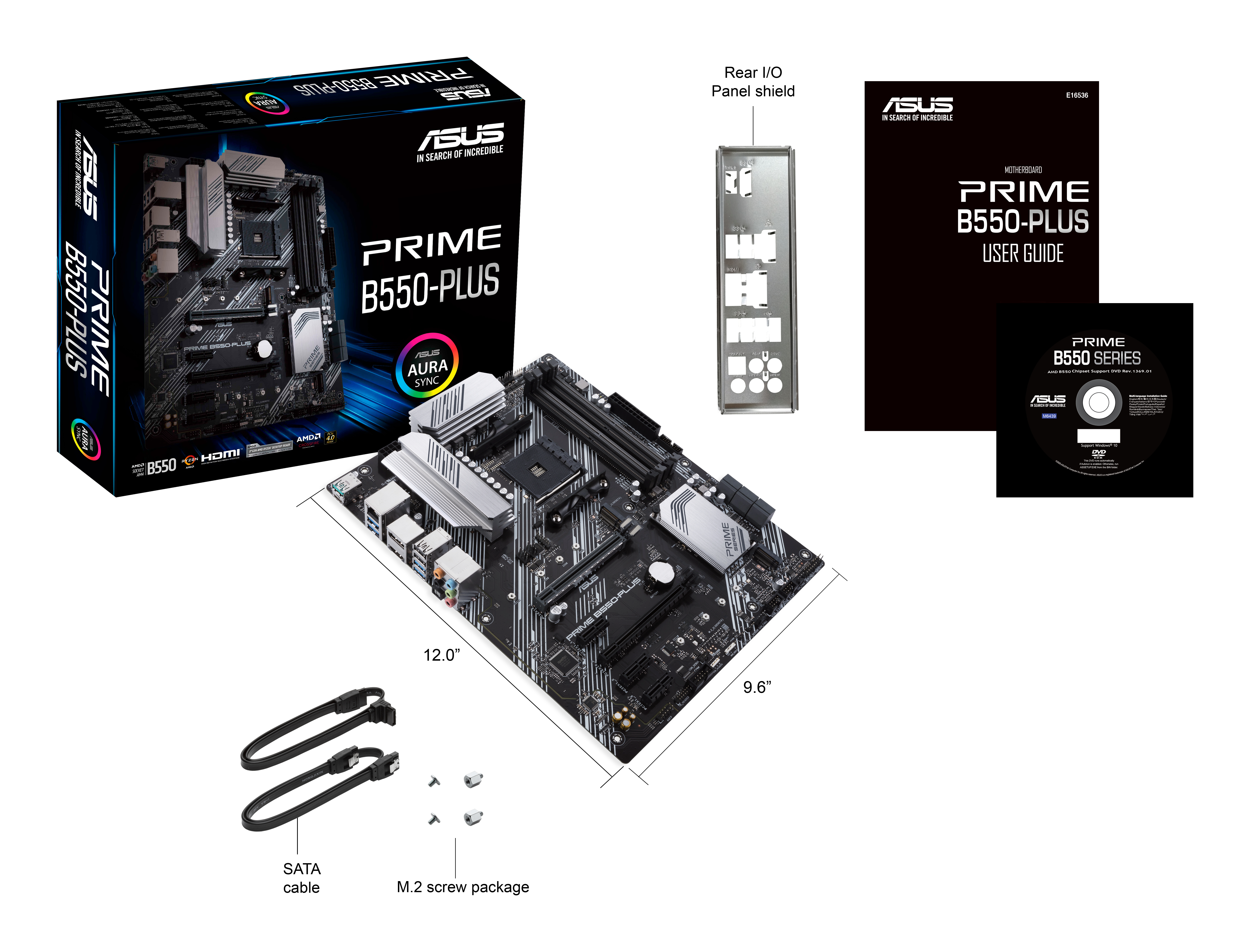 ASUS PRIME B550-PLUS - Motherboard - ATX - Socket AM4 - AMD B550 Chipsatz, Ansicht 2