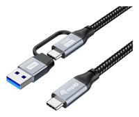 Equip 2 in 1 USB 3.2 Gen 2x2 C to C/A cable PD100W 4K/60Hz 20Gbps - Kabel - Digital/Daten