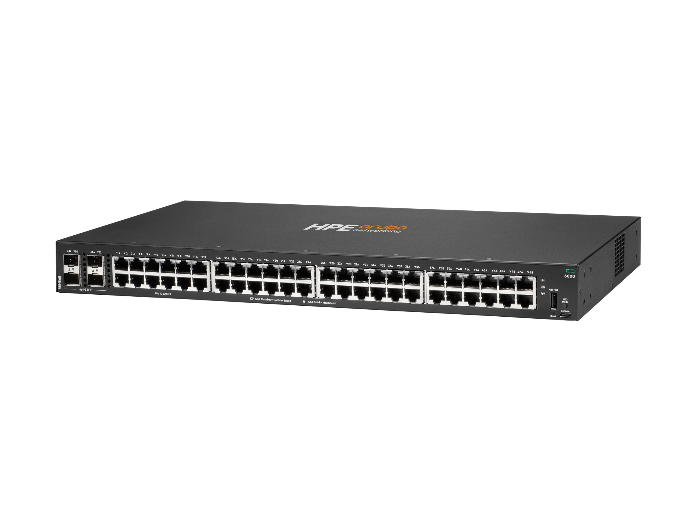 HPE Aruba Networking CX 6000 48p 10M/100M/1G 4p SFP 1G Switch - Switch - managed - 48 x 10/100/1000 + 4 x Gigabit SFP (Uplink)