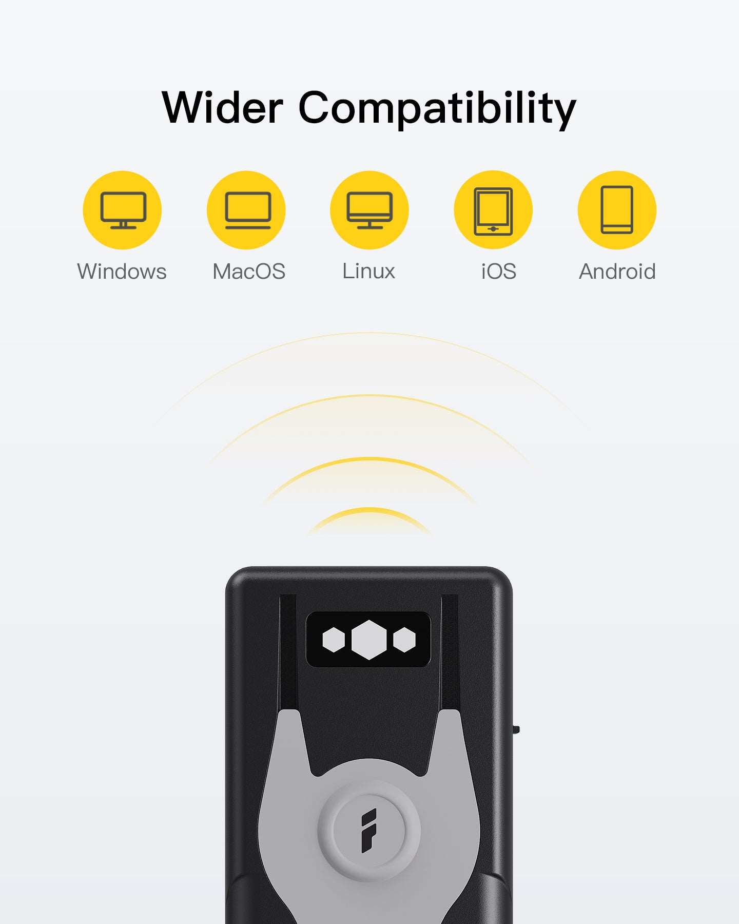 Inateck Barcodescanner 43 gray[BCST-43_gray] - Barcode-Scanner - Bluetooth 5, Ansicht 2