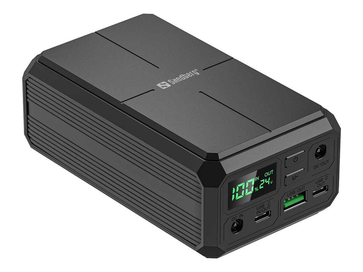 SANDBERG Powerbank - PD, laptop - 27000 mAh - 99.9 Wh - 100 Watt - 5 A - PD - 5 Ausgänge (DC5521, 3 x USB-C, USB), Ansicht 3