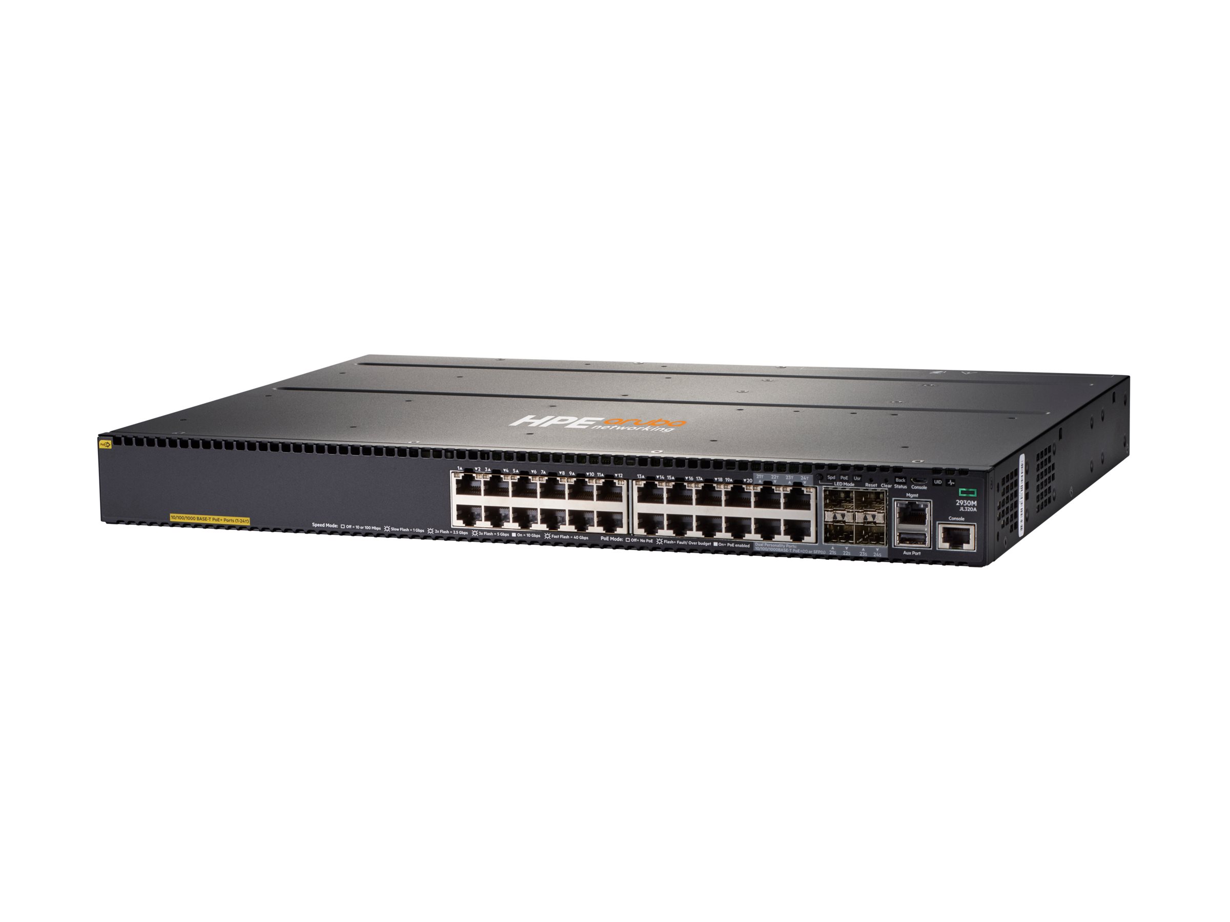 HPE Aruba 2930M 24G POE+ 1-Slot - Switch - L3 - managed - 20 x 10/100/1000 (PoE+)