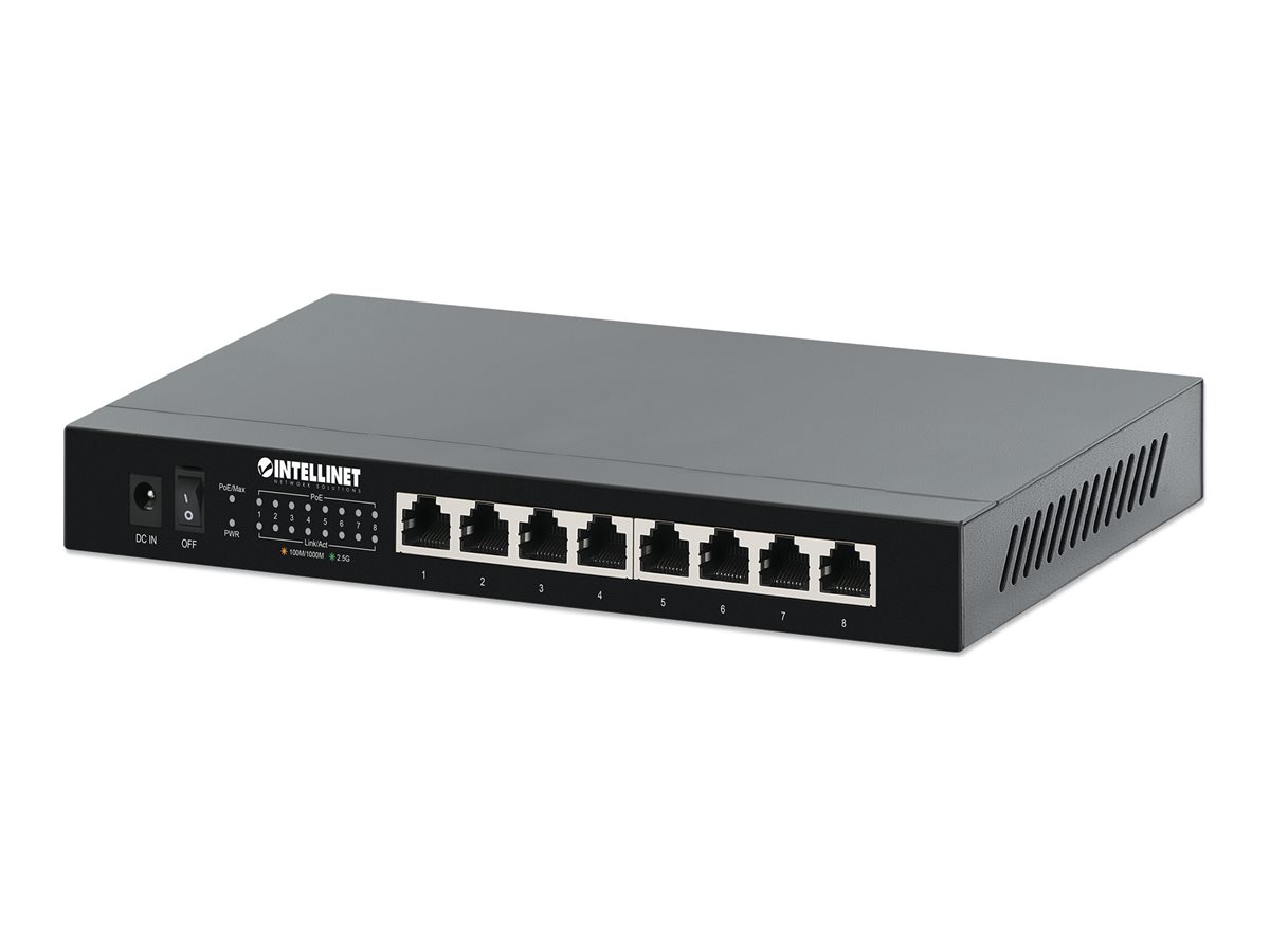 Intellinet Switch - 2.5G Ethernet, 8-Port - unmanaged - 8 x 10/100/1000/2.5G (PoE+)