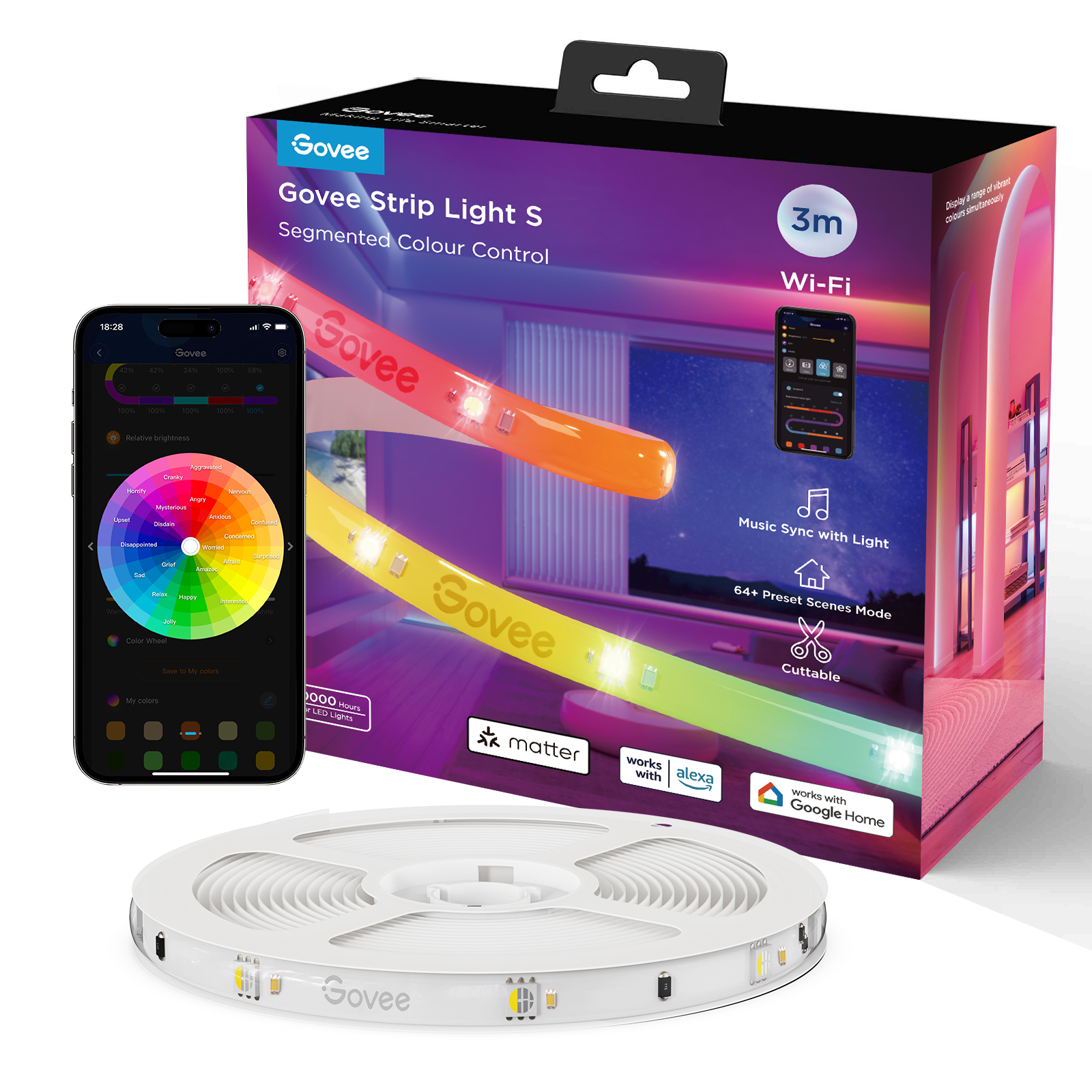 Govee LED Strip Lights Matter ready 3 Meter, Ansicht 2