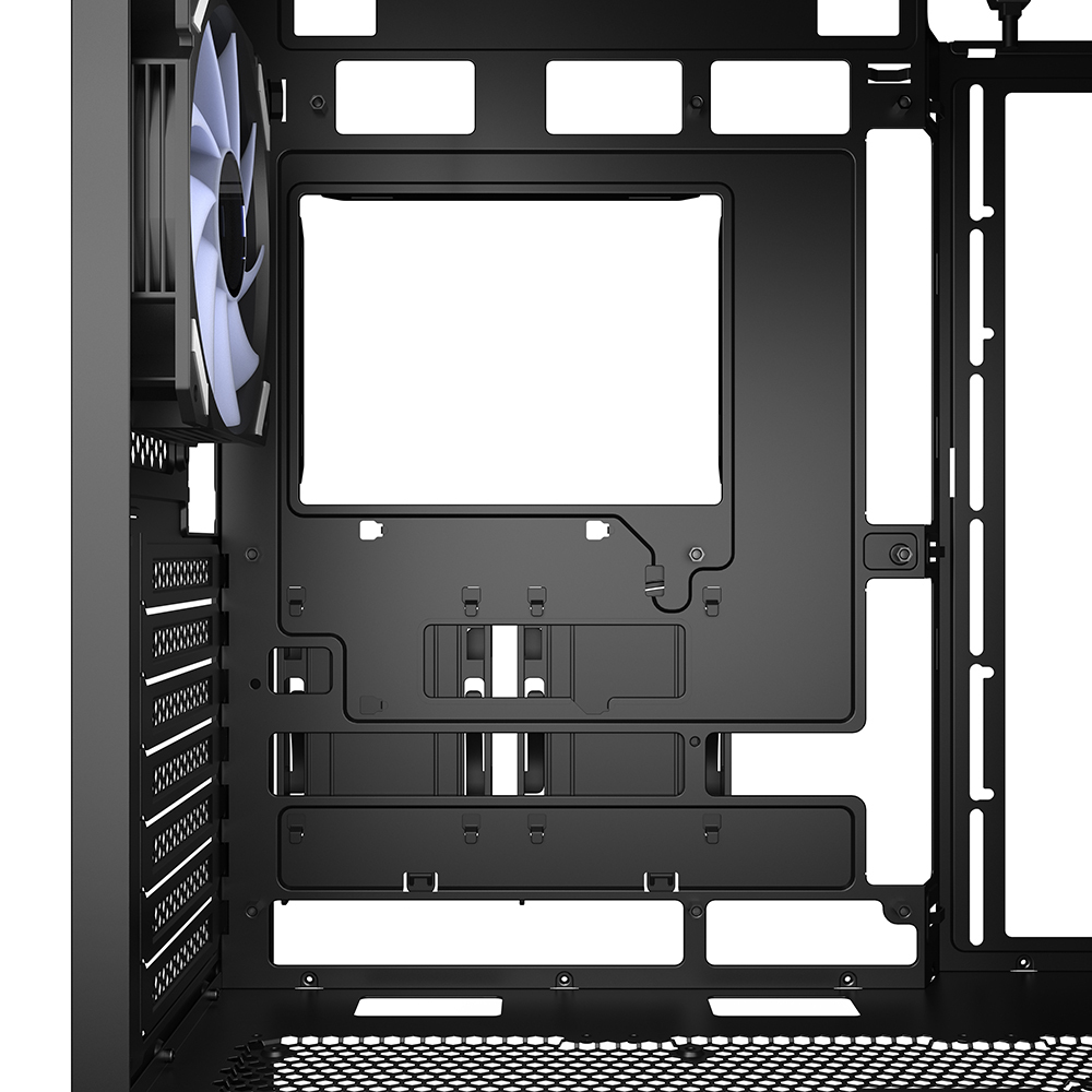 Sharkoon Gehäuse AK4W RGB ATX 1x Glas schwarz - Midi/Minitower - ATX, Ansicht 2