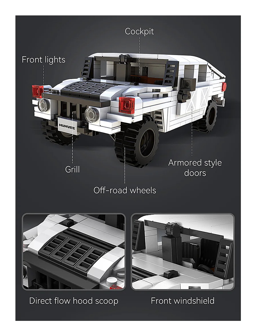 JAMARA CaDA Humvee 1 24 Bricks weiß 8+, Ansicht 2