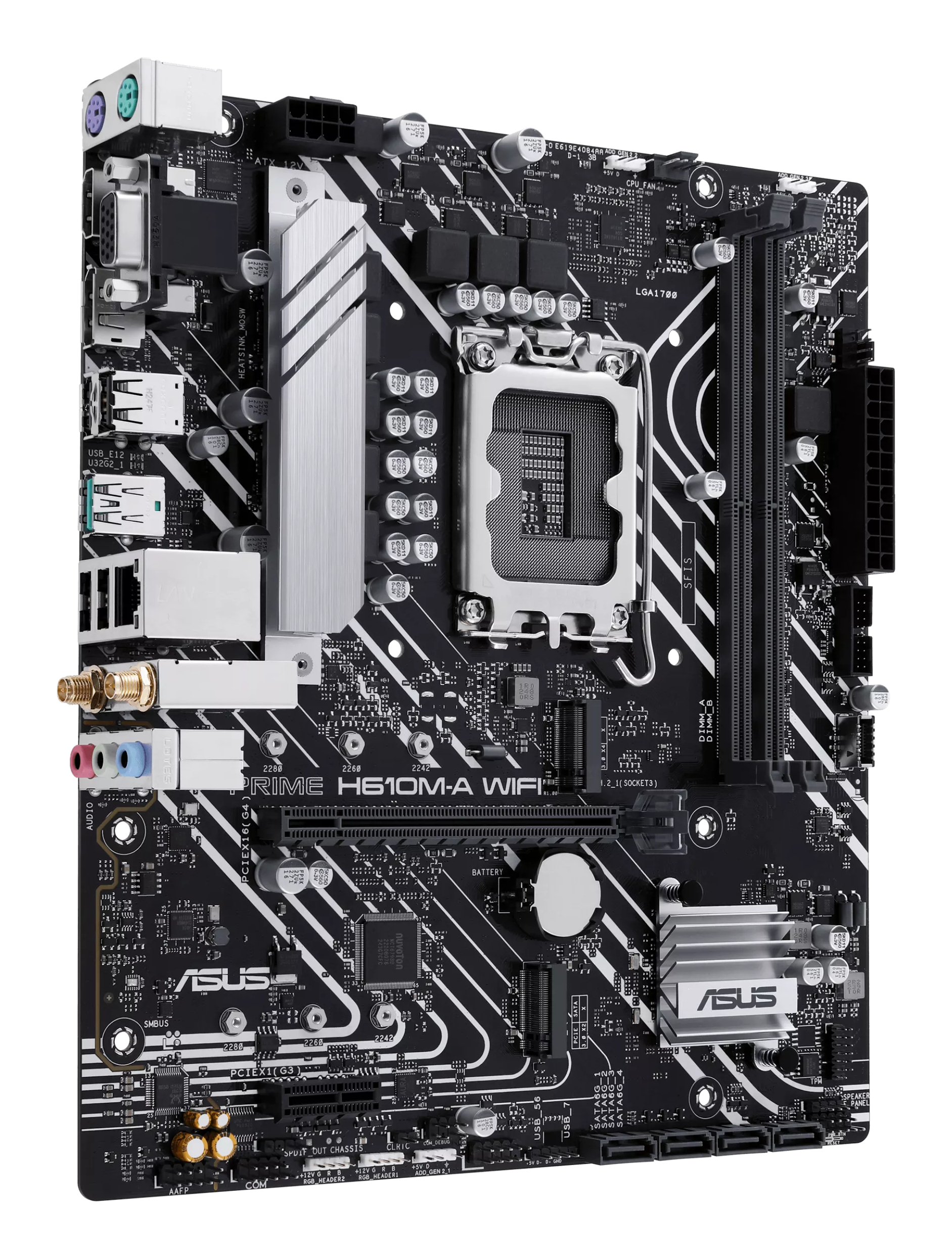 ASUS PRIME H610M-A WIFI - Motherboard - micro ATX - LGA1700-Sockel - H610 Chipsatz, Ansicht 4