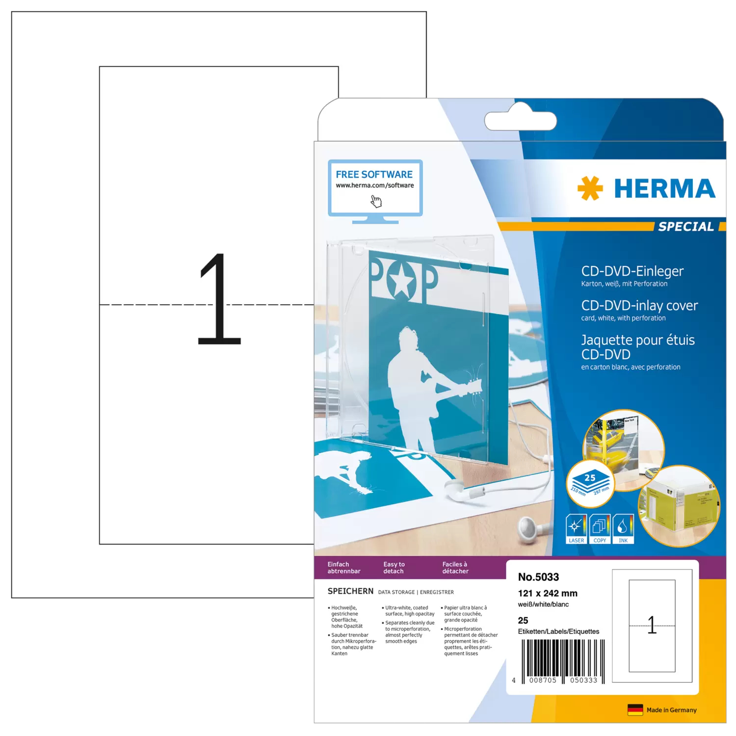HERMA Special - High White - 121 x 242 mm 25, Ansicht 4