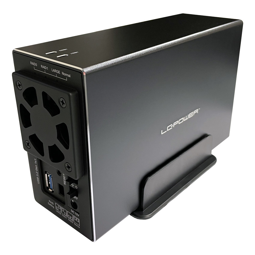 LC-Power LC-35U3-RAID-2 - HDD-Gehäuse - 3.5 Zoll - SATA - Serial ATA II - Serial ATA III - 5 Gbit/s - USB Anschluss, Ansicht 3