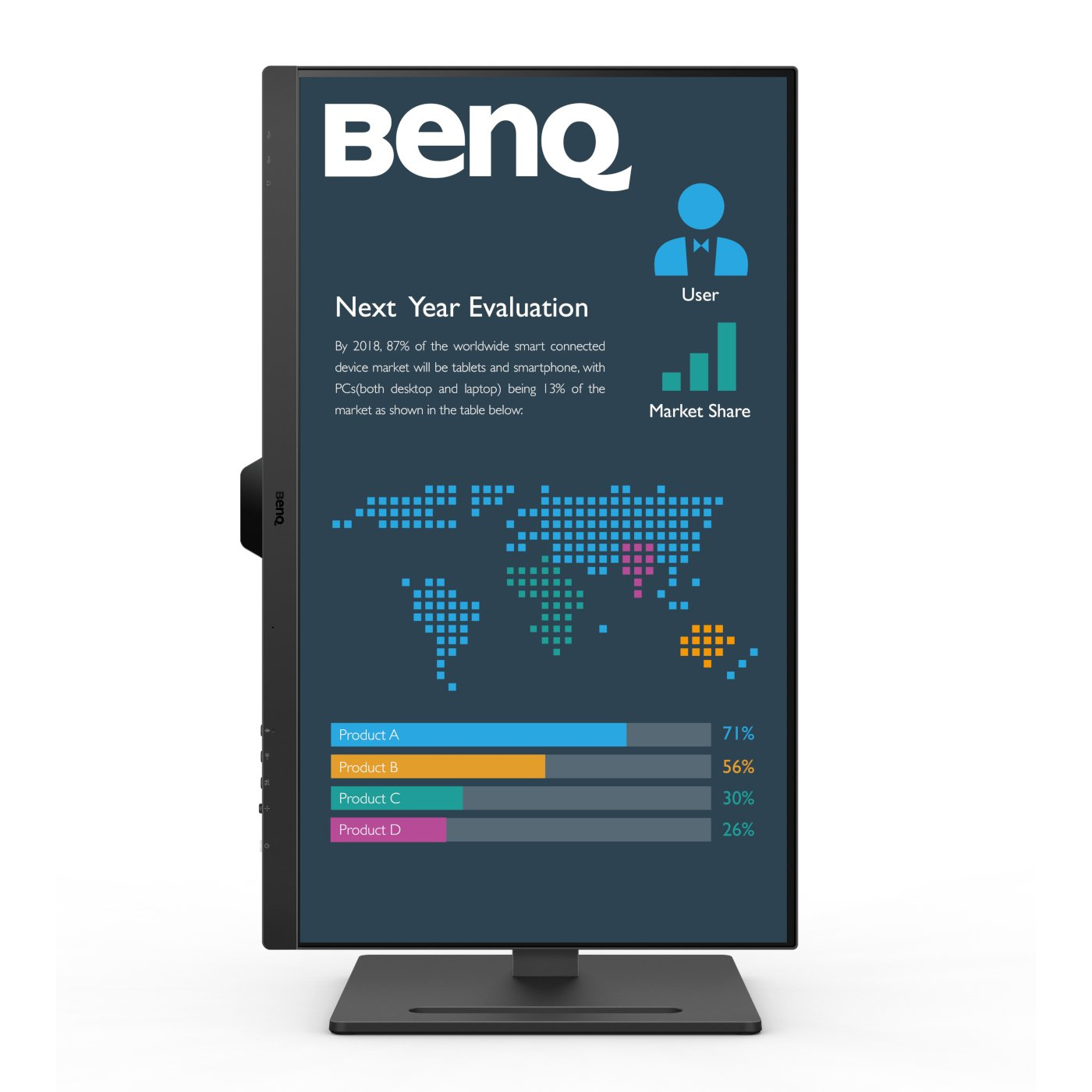 BenQ BL2790QT - LED-Monitor - 68.6 cm (27) - 2560 x 1440 2K @ 75 Hz, Ansicht 4