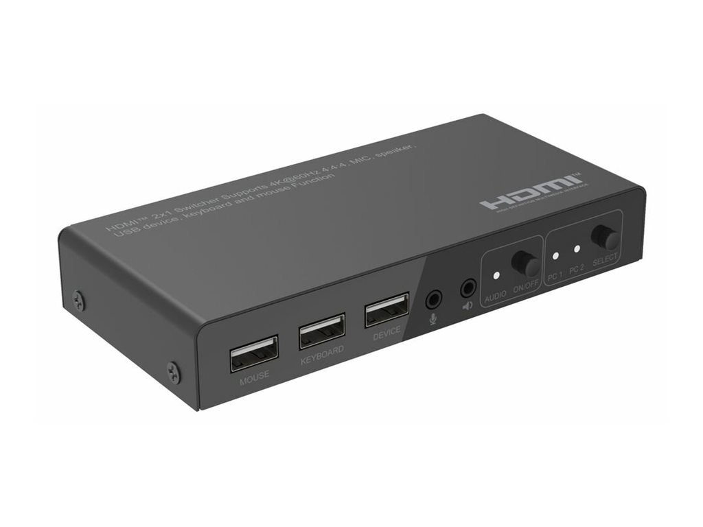 MicroConnect KVM / Video / Audio Switch - 2 x KVM / Video / Audio, Ansicht 3