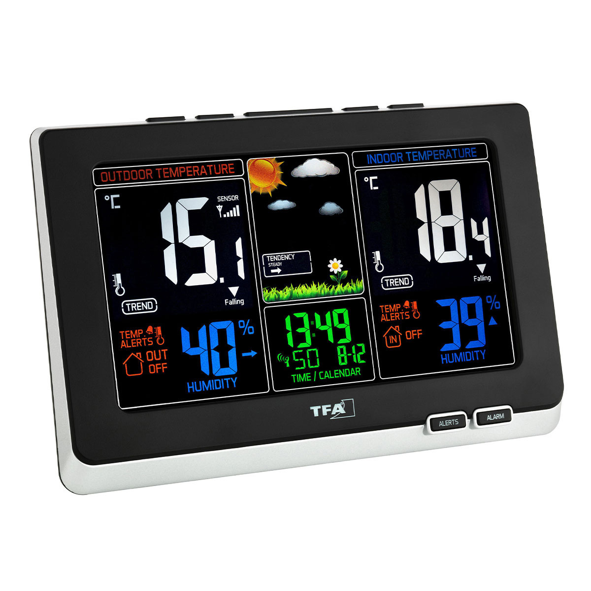 TFA Spring - Wetterstation - Schwarz, Silber, Ansicht 2