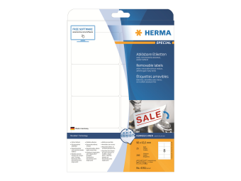 HERMA Special - Papier - matt - selbstklebend entfernbarer Klebstoff - weiß - 96 x 63.5 mm 200 Etikett(en) (25 Bogen x 8)