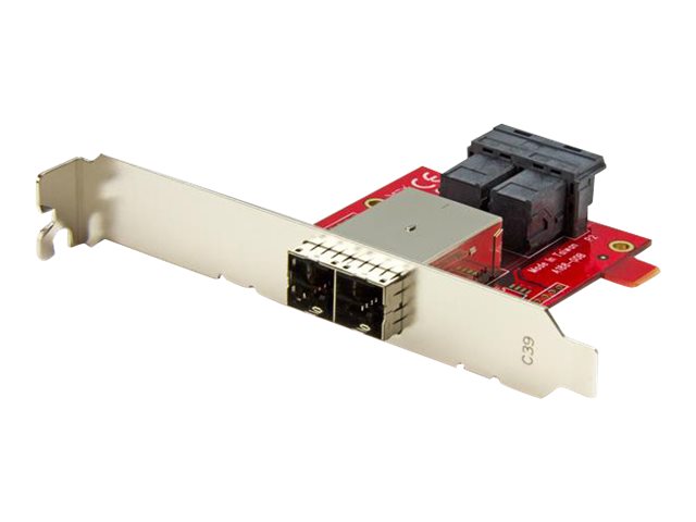 StarTech.com Mini-SAS Adapter - Dual SFF-8643 auf SFF-8644 - Voll und Low-Profile Slotblech - 12Gbit/s - SAS-Blende intern zu extern - SAS 12Gbit/s