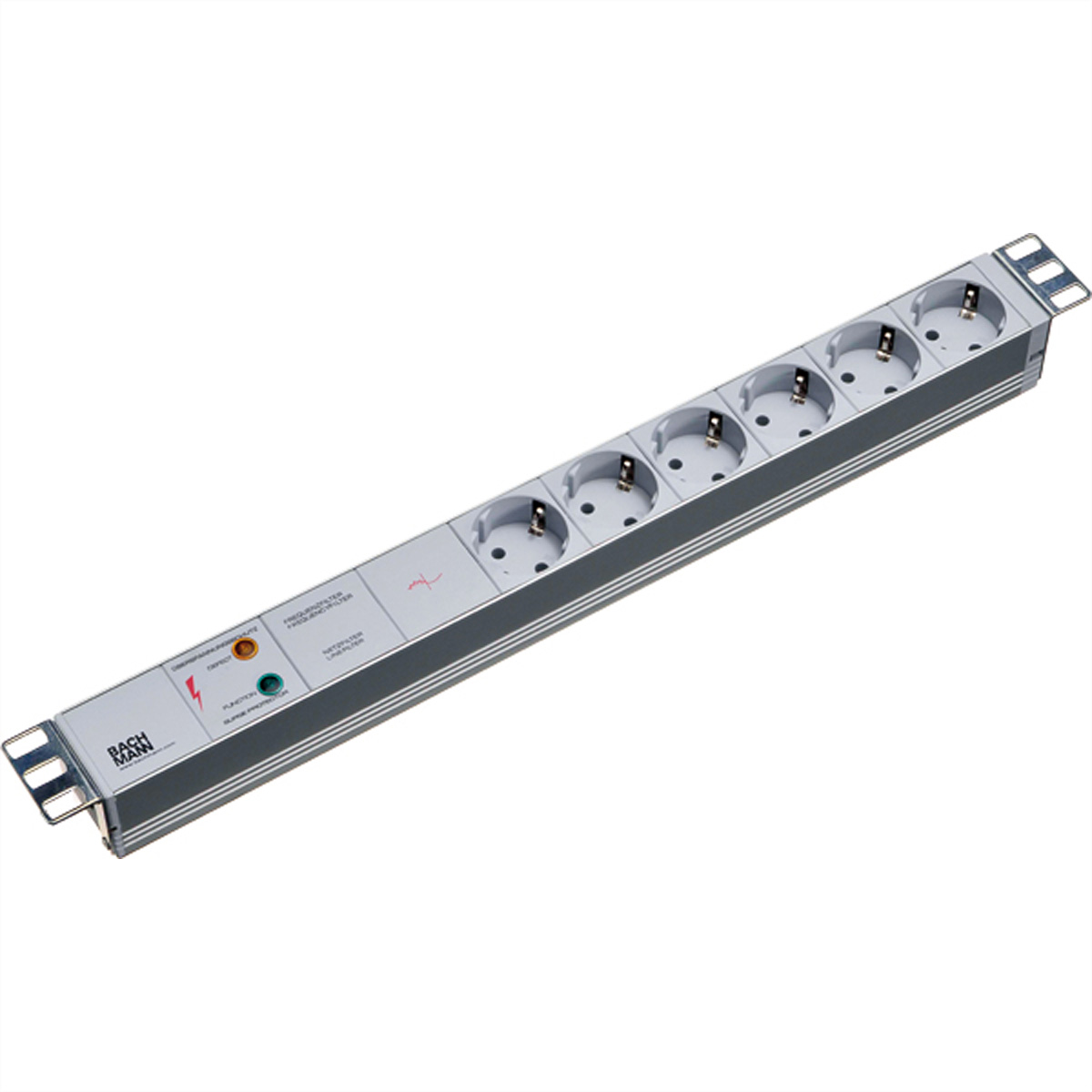 Bachmann Steckdosenleiste (Rack - einbaufähig) - Ausgangsanschlüsse: 6 - 1U - 48.3 cm (19), Ansicht 2