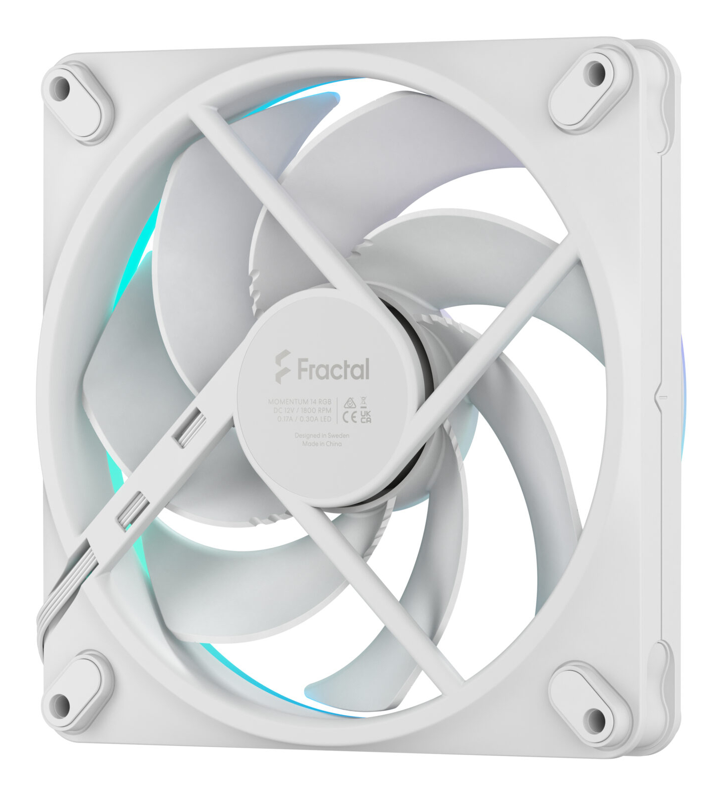 Fractal Design Momentum 14 RGB - Gehäuselüfter - Weiß, Ansicht 4