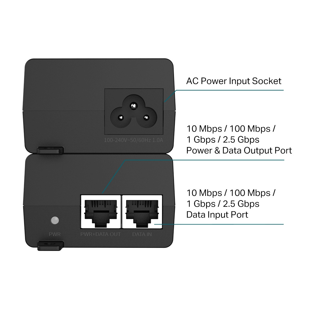 TP-LINK TL-POE260S V1.6 - Power Injector - 2.5 Gbps, Ansicht 3