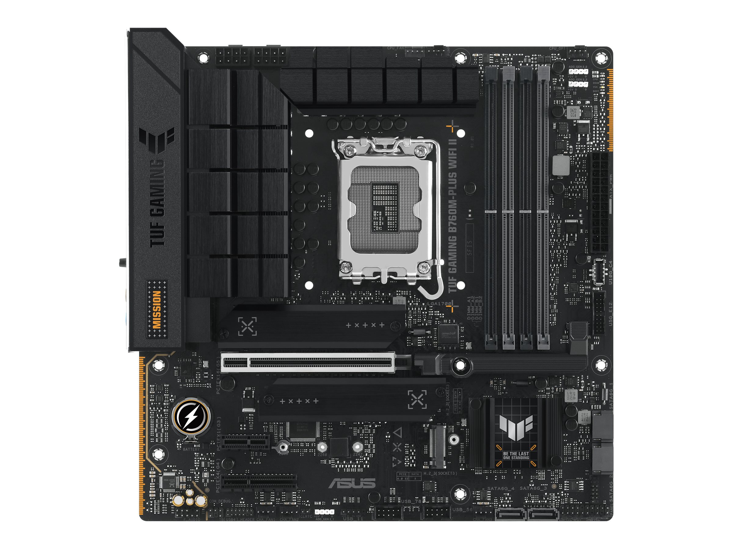 ASUS TUF GAMING B760M-PLUS WIFI II - Motherboard - micro ATX - LGA1700 Sockel - B760 Chipsatz - USB 3.2 Gen 2, USB 3.2 Gen 1, USB-C 3.2 Gen2 - Wi-Fi 6, 2.5 Gigabit LAN, Bluetooth - Onboard-Grafik (CPU erforderlich)