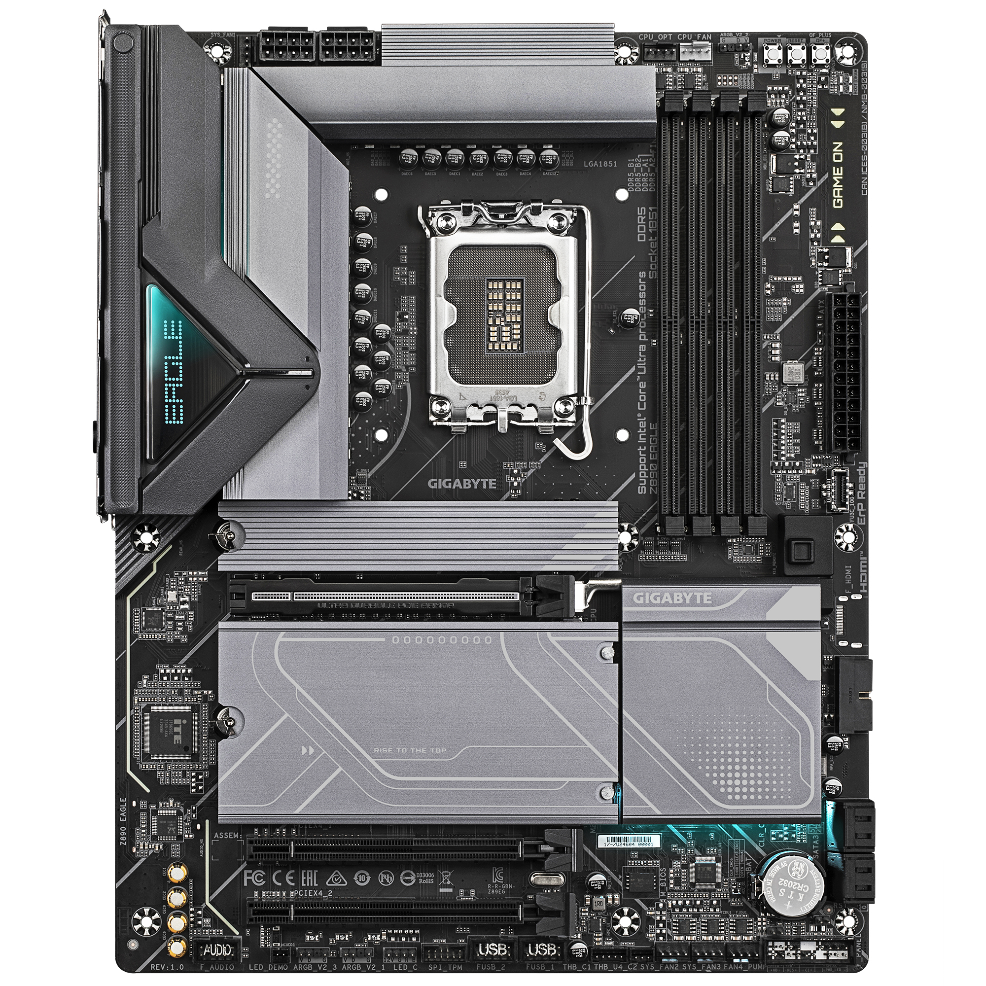 Gigabyte Z890 EAGLE - Motherboard - ATX - LGA1851-Sockel - Z890 Chipsatz - USB4, USB 3.2 Gen 2, USB 3.2 Gen 1, USB-C 3.2, Ansicht 3