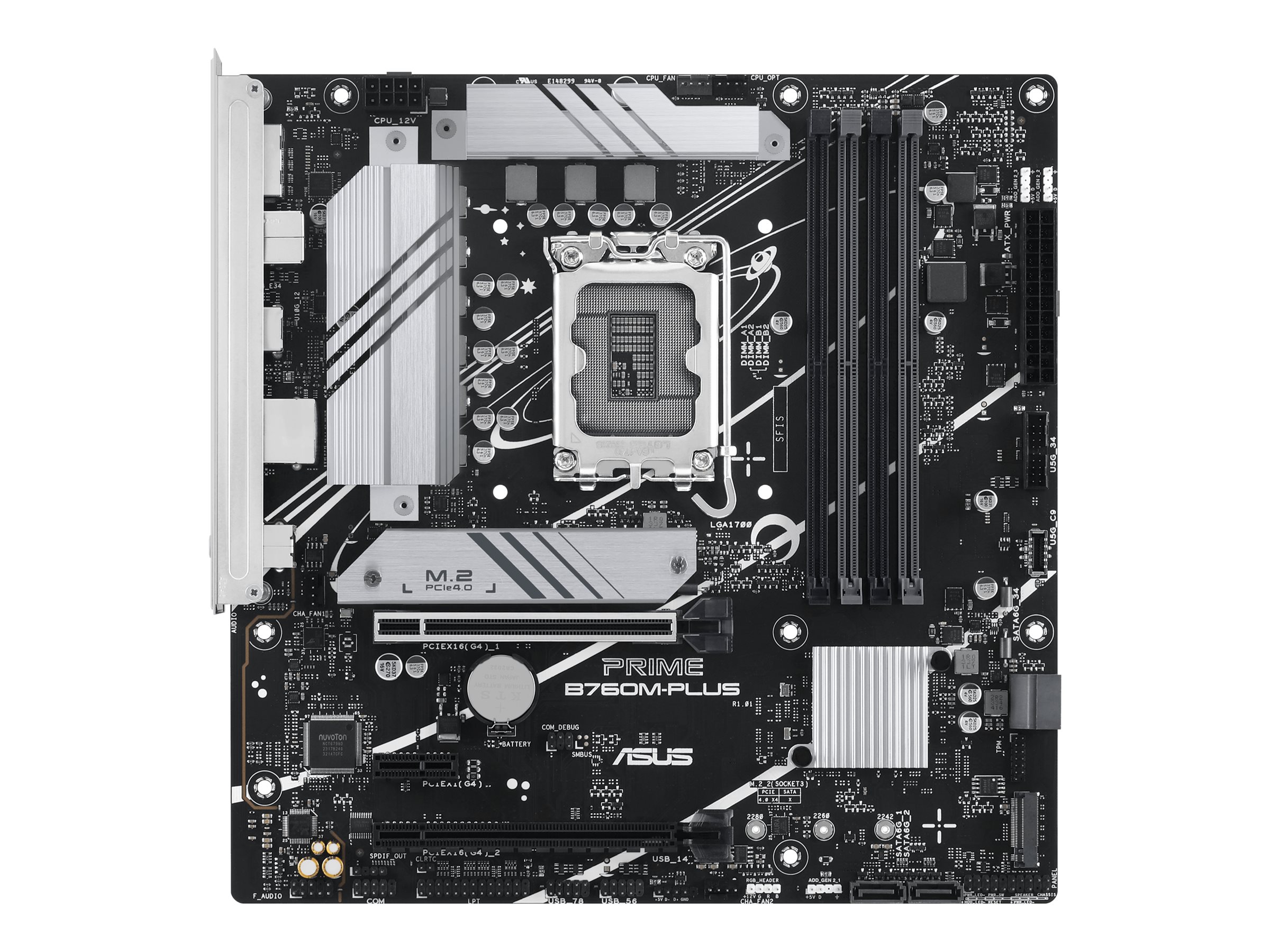 ASUS PRIME B760M-PLUS - Motherboard - micro ATX - LGA1700 Sockel - B760 Chipsatz - USB 3.2 Gen 2, USB 3.2 Gen 1, USB-C 3.2 Gen 1 - 2.5 Gigabit LAN - Onboard-Grafik (CPU erforderlich)