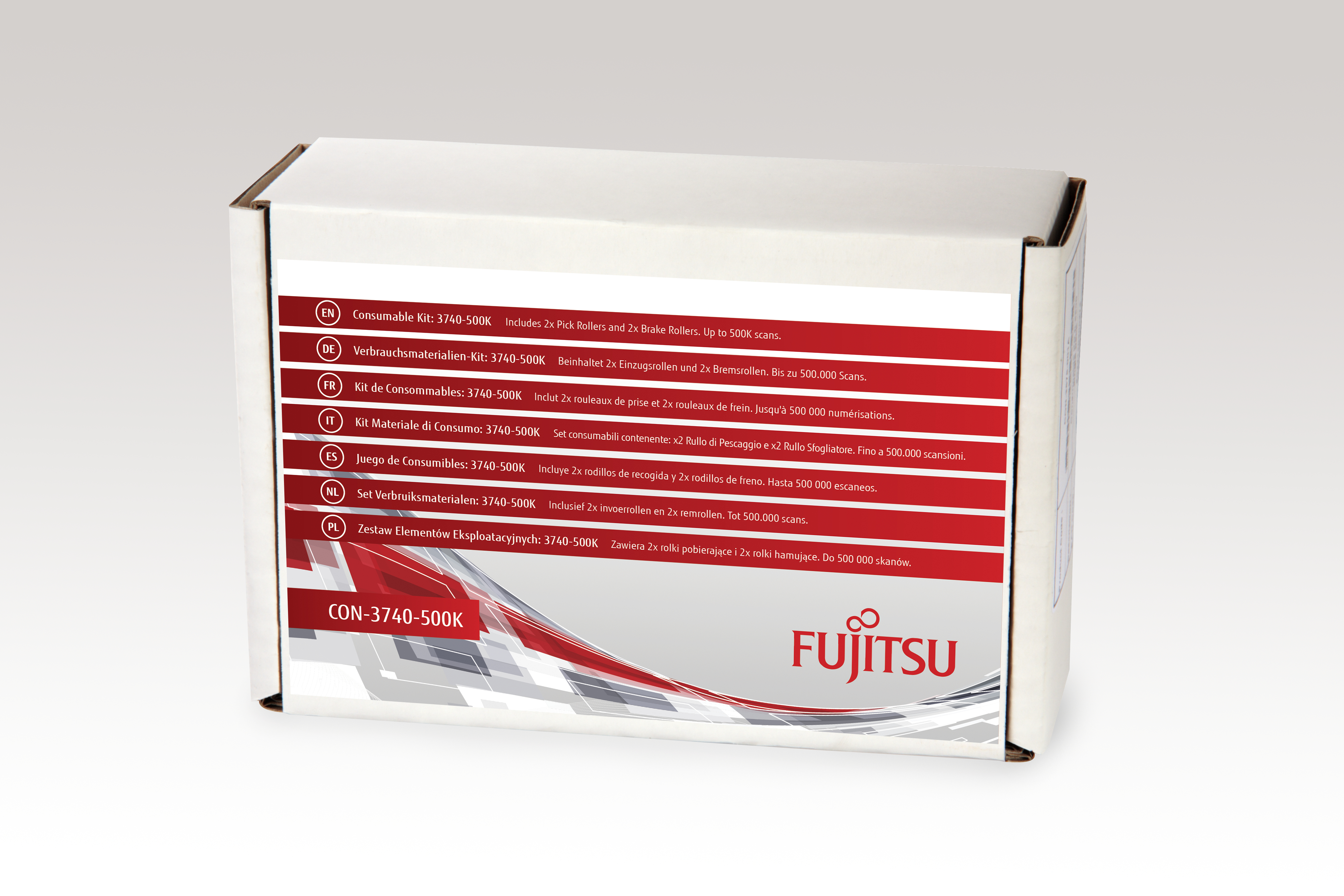 Fujitsu 3740-500K, Verbrauchsmaterialienset, Mehrfarbig