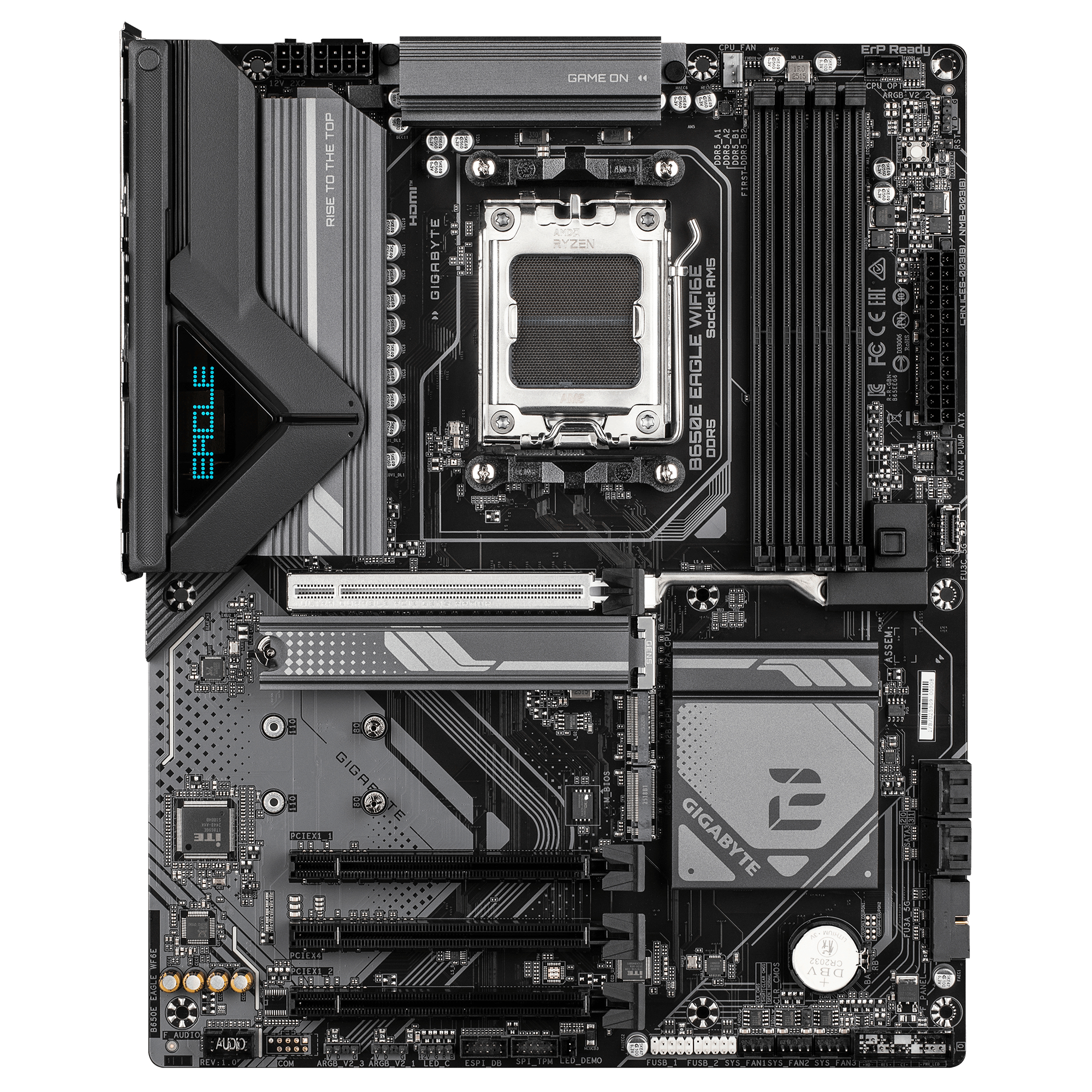 Gigabyte B650E EAGLE WIFI6E Mainboard - AMD Ryzen 9000 Series CPUs, 8+2+2 Phasen..., Ansicht 2
