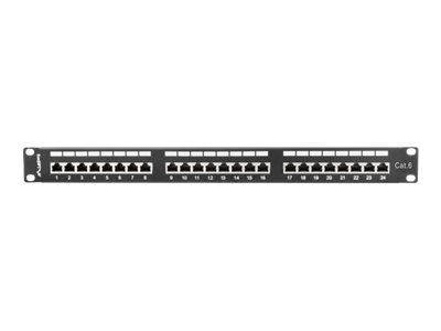 Lanberg PPS6-1024-B - RJ-45 - Cat6 - Schwarz - Metall - 1U - 442 mm, Ansicht 2