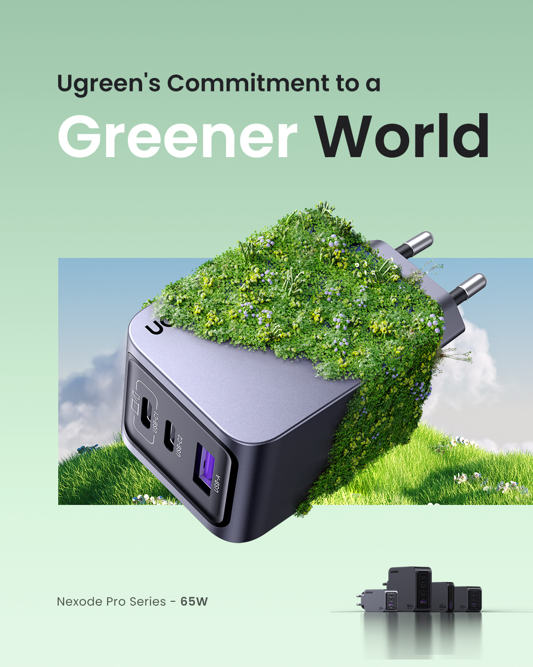 Ugreen Nexode Pro 65W GaN Charger with USB-C Cable, Ansicht 2