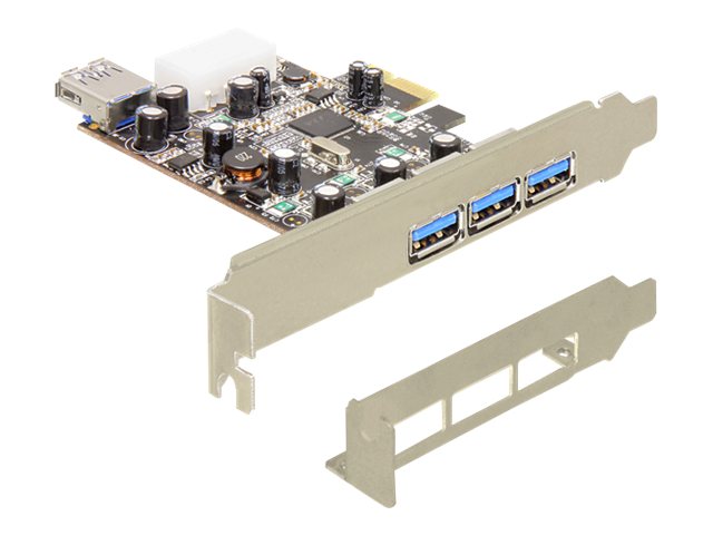 Delock PCI Express Card > 3 x extern + 1 x intern