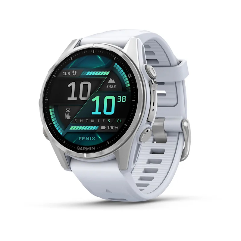 Garmin Fenix 8 - 43 mm - silber - Sportuhr mit Band - Whitestone - Handgelenkgröße: 108-182 mm - Anzeige 3.556 cm (1.4), Ansicht 2