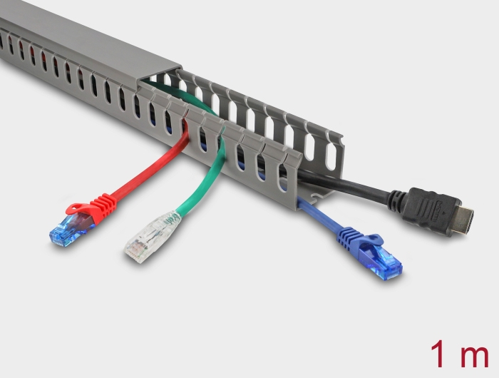 Delock Kabelkanal - wiring, 40 x 40 mm - geeignet für Wandmontage, Boden montierbar, Deckenmontage möglich, Ansicht 2