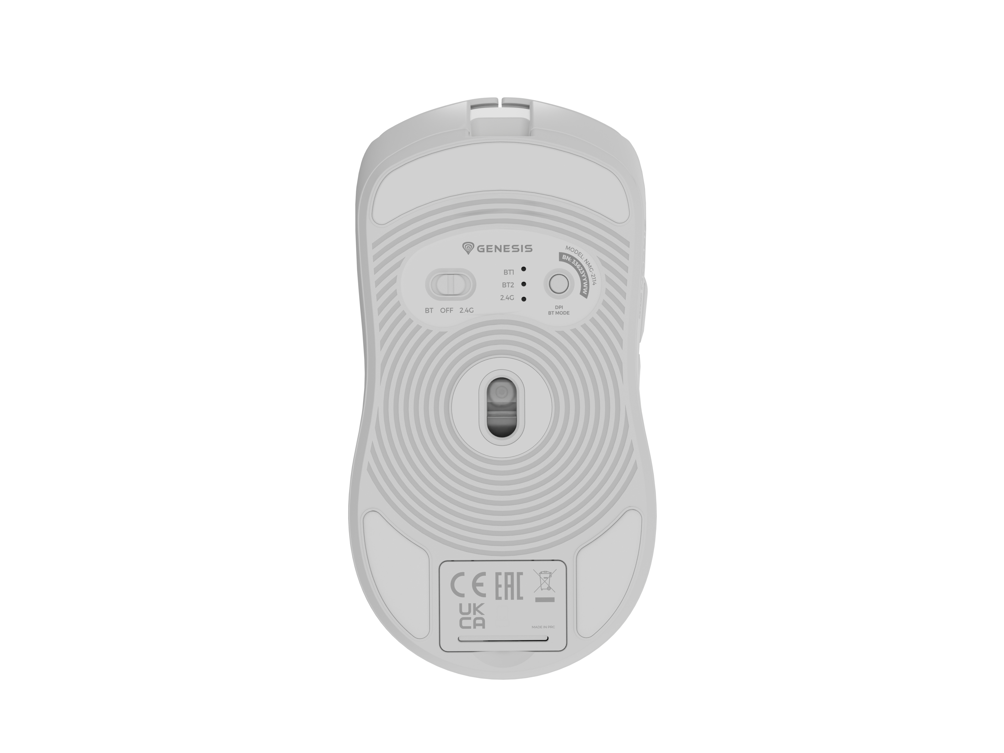 natec Gaming Maus Zircon 500 kabellos weiß - Maus - 10.000 dpi, Ansicht 3