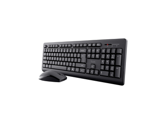 Trust Primo Kabelloses Tastatur-Maus-Set - Schwarz DE - Desktop - 1.200 dpi