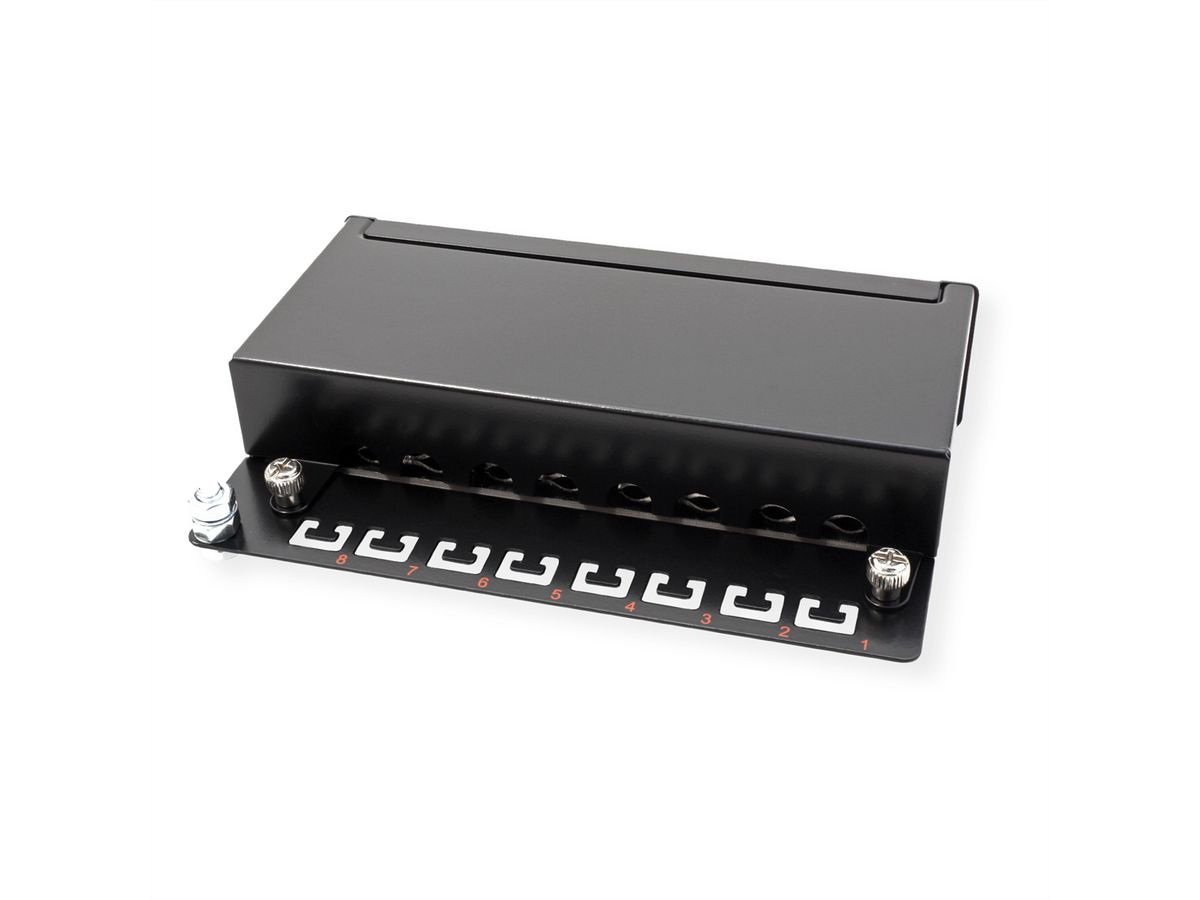 ROLINE Patch Panel - CAT 5e - Schwarz - 8 Ports, Ansicht 4