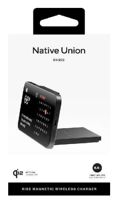 Native Union Rise Solo Foldable Qi2 Wireless Charger Black, Ansicht 3