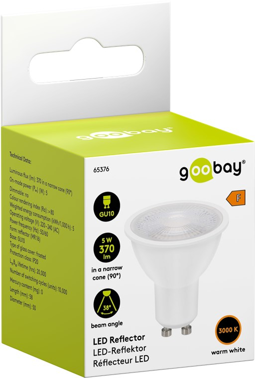 Goobay GB 65376 - LED-Lampe GU10 5 W 370 lm 3000 K, Ansicht 2
