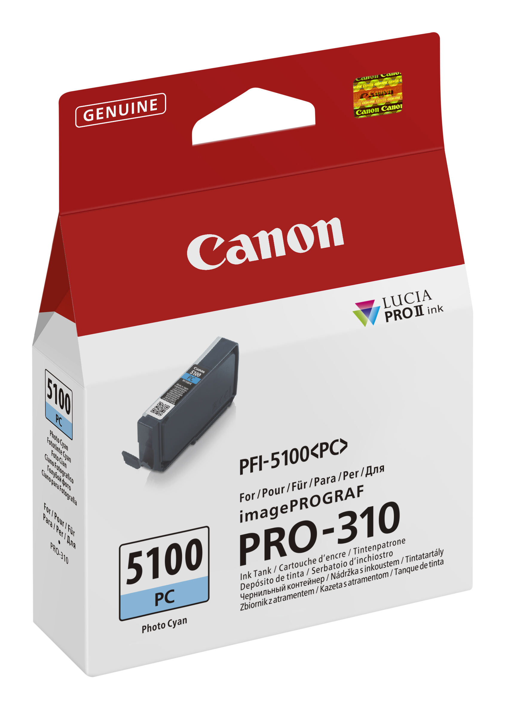 Canon PFI-5100 PC - 14.4 ml - Photo Cyan - original, Ansicht 2