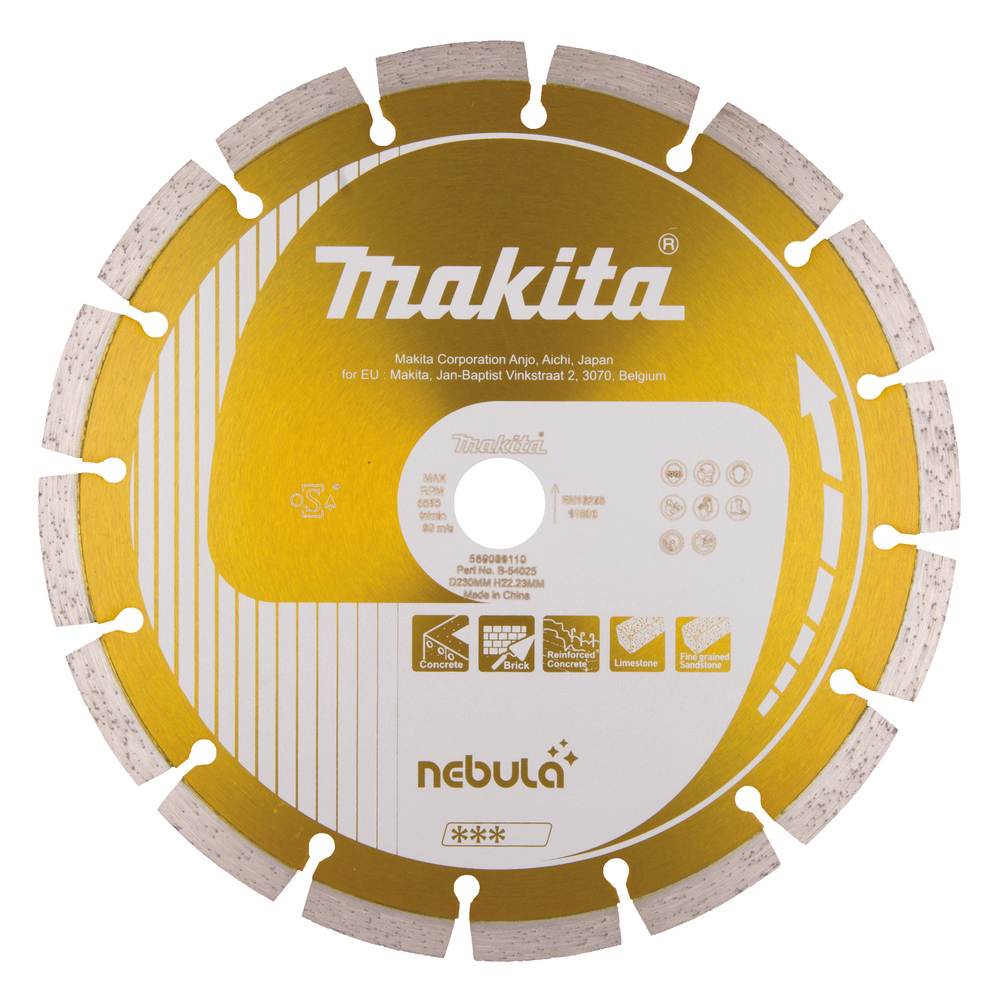 Makita Nebula - Diamant-Schneidscheibe - für Beton, Kalkstein, Stahlbeton, Ziegelsteine, feinkörniger Sandstein, Ansicht 2