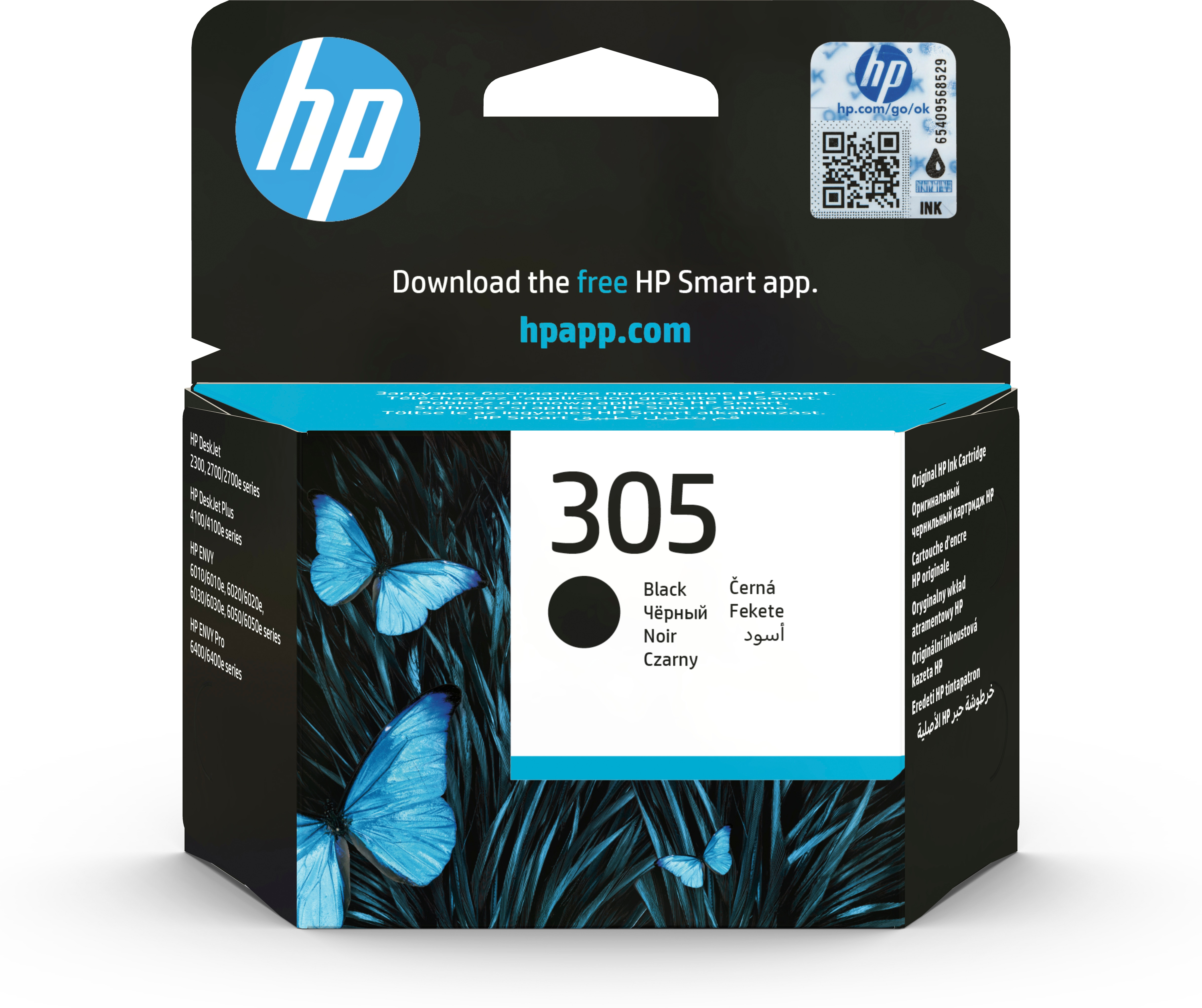 HP 305 Schwarz Original Druckerpatrone, Standardertrag, Schwarz, Tinte auf Pigmentbasis, 2 ml, 1 Stück(e), Einzelpackung