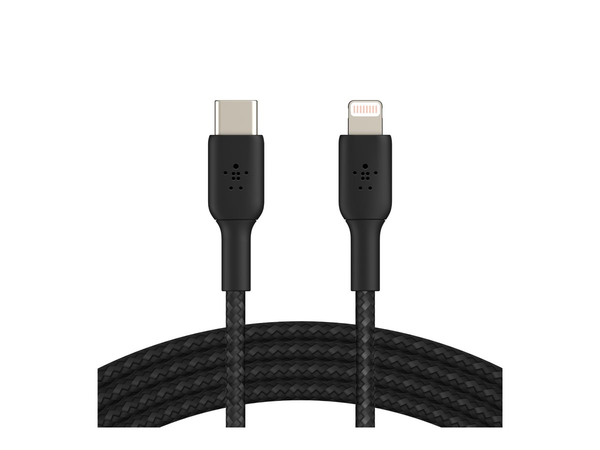 Belkin BOOST CHARGE - Lightning-Kabel - 24 pin USB-C männlich zu Lightning männlich - 1 m - Schwarz, Ansicht 4