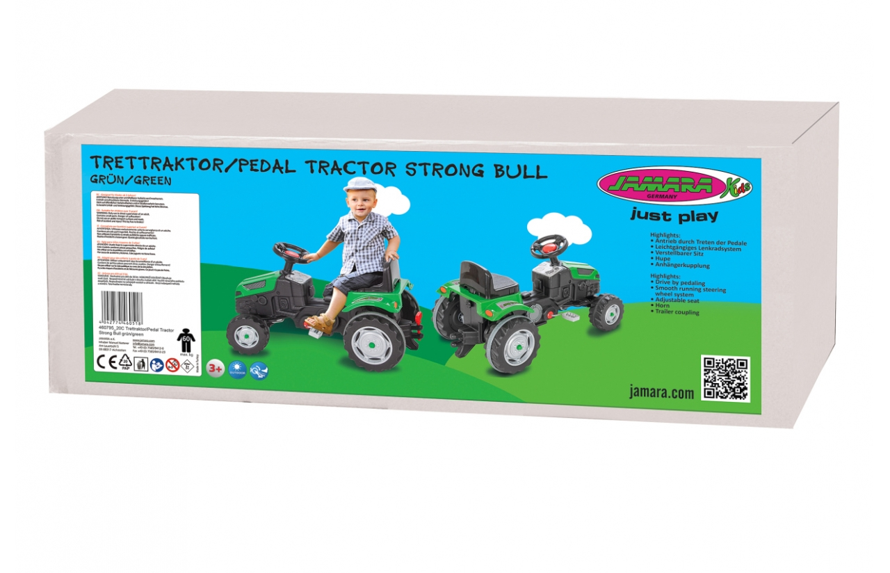 JAMARA Trettraktor Strong Bull grün - 3 Jahr(e) - 4 Rad/Räder - Schwarz - Grün, Ansicht 2